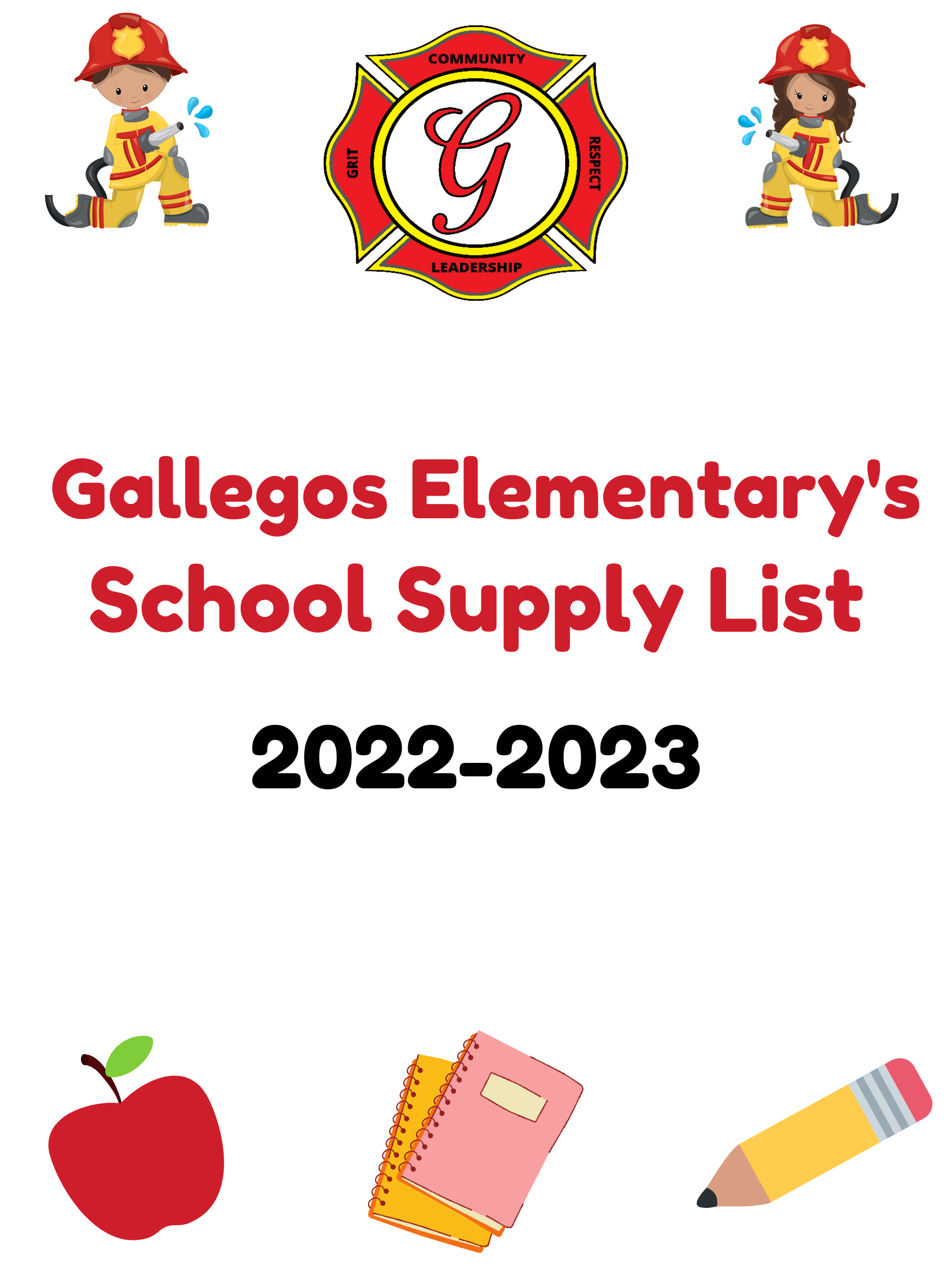 School Supply List